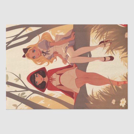 おとぎ話の友だちリトルレッドライディングフード&アリス 薄葉紙 (正面)