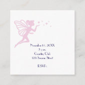 おとぎ話の双子の赤ちゃんシャワー エンクロージャーカード (裏面)