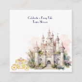 おとぎ話の双子の赤ちゃんシャワー エンクロージャーカード (正面)