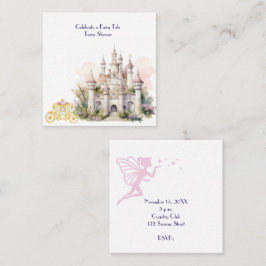 おとぎ話の双子の赤ちゃんシャワー エンクロージャーカード