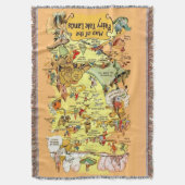 おとぎ話の地図ブランケット スローブランケット (正面縦)
