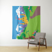 おとぎ話の城のイベントまたは劇場の背景 タペストリー (インサイチュ)