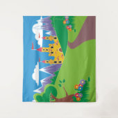 おとぎ話の城のイベントまたは劇場の背景 タペストリー (正面)