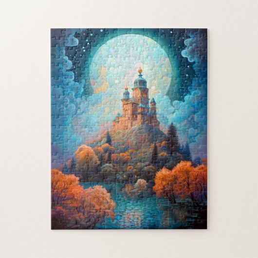 おとぎ話の城のファンタジーアート ジグソーパズル (縦)