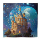 おとぎ話の城のファンタジーアート タイル (正面)