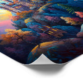 おとぎ話の城のファンタジーアート ポスター (角)