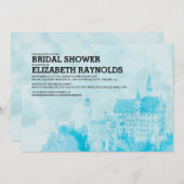 おとぎ話の城のブライダルシャワー招待状 招待状 (正面/裏面)