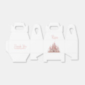 おとぎ話の城の女の子ピンクのパーソナライズされたお気に入りボックス フェイバーボックス (折り畳みなし)