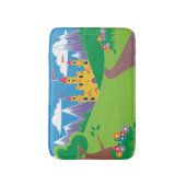 おとぎ話の城の子供 バスマット (正面縦)