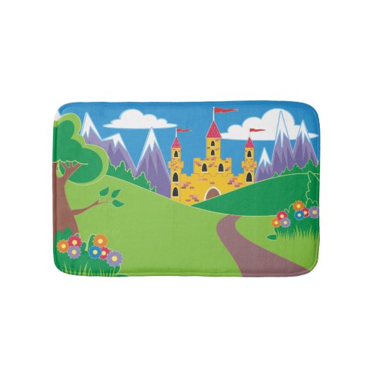 おとぎ話の城の子供 バスマット (正面)