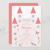 おとぎ話の城の招待状 招待状 (正面/裏面)