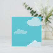 おとぎ話の城の騎士 5x5 ベビーシャワー 招待状 (スタンド正面)