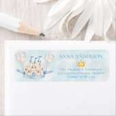 おとぎ話の城クラウンブルーバルーン差出人住所 ラベル (インサイチュ)