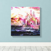 おとぎ話の城サンライズ キャンバスプリント (インサイチュ (ウッドフロア))