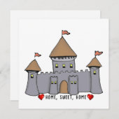 おとぎ話の城スケッチ 招待状 (正面/裏面)