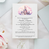 おとぎ話の城テーマ結婚ズ 出欠カード