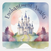 おとぎ話の城パーティー スクエアシール (正面)