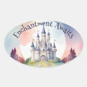 おとぎ話の城パーティー 楕円形シール (正面)