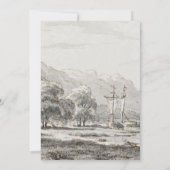 おとぎ話の城ビンテージ結婚式の日付を保存 セーブザデート (裏面)