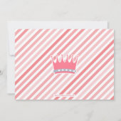 おとぎ話の城ピンクプリンセス写真誕生日 招待状 (裏面)