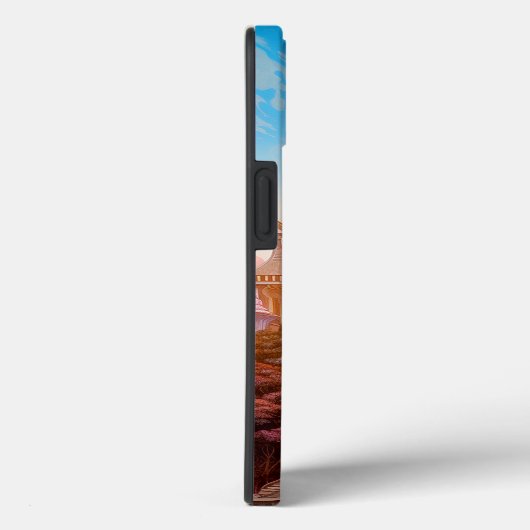 おとぎ話の城ピンクホワイト金ゴールドファンタジーアート Case-Mate iPhoneケース (裏面 / 右)