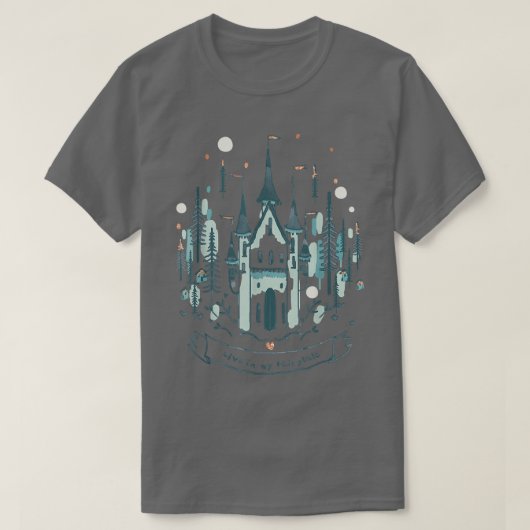 おとぎ話の城プリンセスガール10代の魔法誕生日 Tシャツ (デザイン正面)