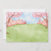 おとぎ話の城王女ユニコーン誕生日 招待状 (裏面)