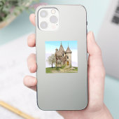 おとぎ話の城 お誕生日おめでとう ファンタジーのプレゼント シール (スマートフォン)
