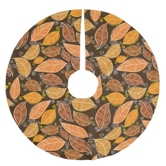 おとぎ話の城、モダン油風景。 ブラッシュドポリエステルツリースカート (正面)