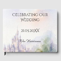 おとぎ話の城 水彩 結婚式ゲストブック