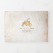 おとぎ話の城QRコードストーリー結婚ブック 三つ折り招待状 (カバー)