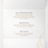 おとぎ話の城QRコードストーリー結婚ブック 三つ折り招待状 (内部中)