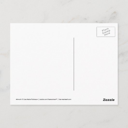 おとぎ話の塔に登場する白猫はがき ポストカード (裏面)