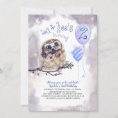 おとぎ話の夜とリトルフクロウボーイズ誕生日 招待状 (正面)