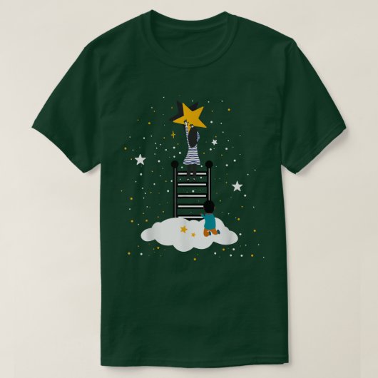 おとぎ話の夢のような超現実的なリーチのための星ピヤ Tシャツ (デザイン正面)