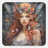 おとぎ話の女性 スクエアシール (正面)