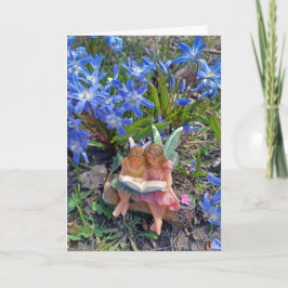 おとぎ話の妖精の庭のグリーティングカード カード