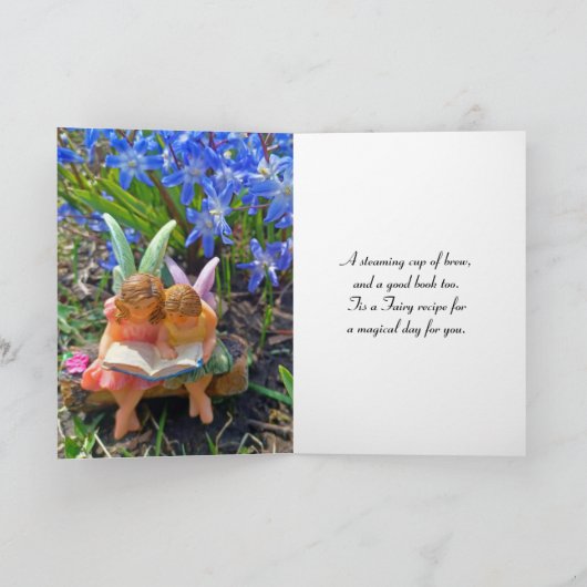 おとぎ話の妖精の庭のグリーティングカード カード (内部)