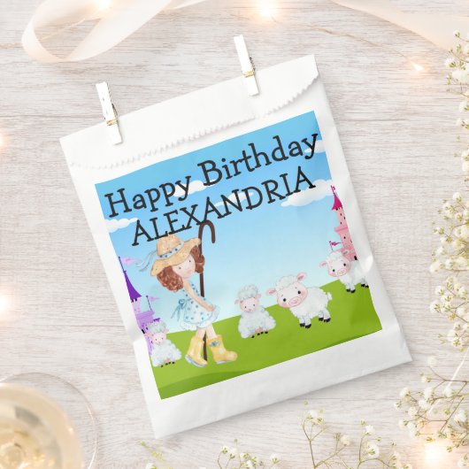 おとぎ話の小さなボーのぞき羊 フェイバーバッグ (クリップ留めされた状態)