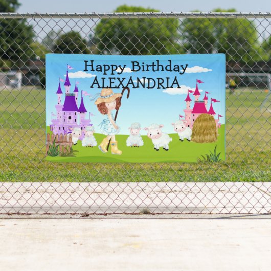 おとぎ話の小さなボーのぞき羊 横断幕 (インサイチュ)