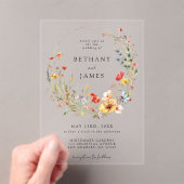 おとぎ話の山花結婚の花 アクリル招待状 (インサイチュ (ポータブル))