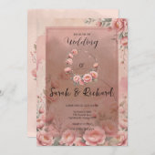 おとぎ話の庭園スパークルウェディング招待状 招待状 (正面/裏面)