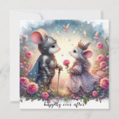 おとぎ話の後ずっと幸せにネズミ愛バレンタイン シーズンカード (正面)