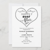 おとぎ話の後の楽しモダンい婚約 招待状 (正面)