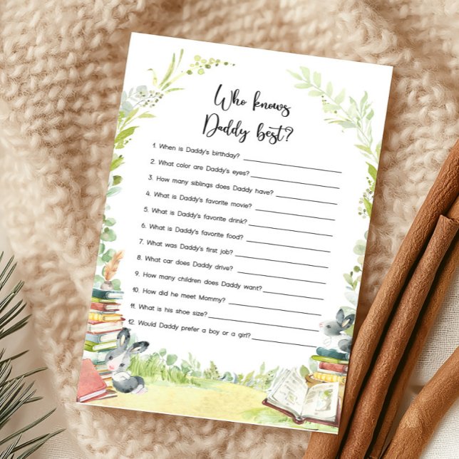 おとぎ話の新しい章のシャワー パパは誰でしょうゲーム (Storybook New Chapter Baby Shower Game)
