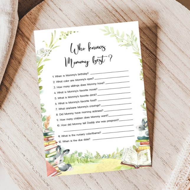 おとぎ話の新しい章のシャワー 誰がママを知っているゲーム (Storybook Baby Shower Game)