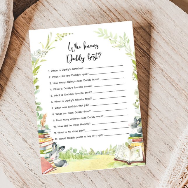 おとぎ話の新しい章 シャワー 誰がパパか当てゲーム (Storybook Baby Shower Game)