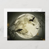 おとぎ話の月とハロウィーンの休日の謎 シーズンポストカード (正面/裏面)