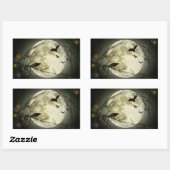 おとぎ話の月とハロウィーンの休日の謎 長方形シール (シート)