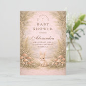 おとぎ話の木の森の動物のベビーシャワー 招待状 (スタンド正面)